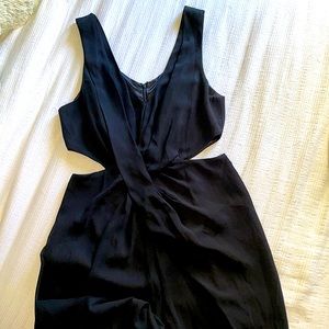 Black side cut out jumpsuit